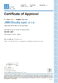 Quality management system ISO 9001:2009 certificate